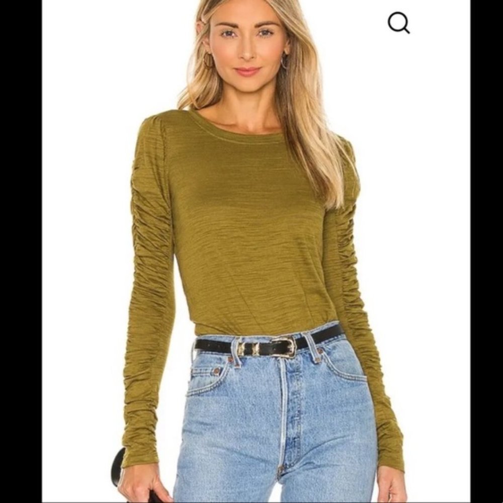 Free People Natasha Tee Olive NWT Size X-Small